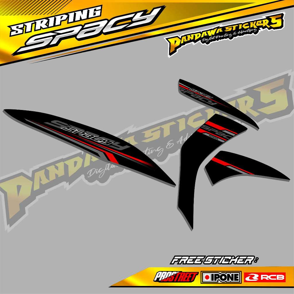 STRIPING VARIASI HONDA SPACY  / STICKER LIST  MOTOR HONDA SPACY