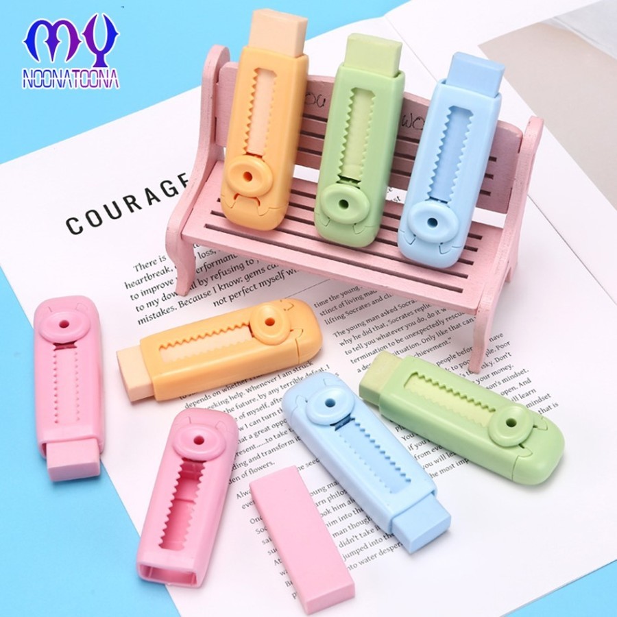 

[SHPE] Varian - Penghapus Pensil Dorong Anak Warna Pastel Hapusan Mekanik Lucu