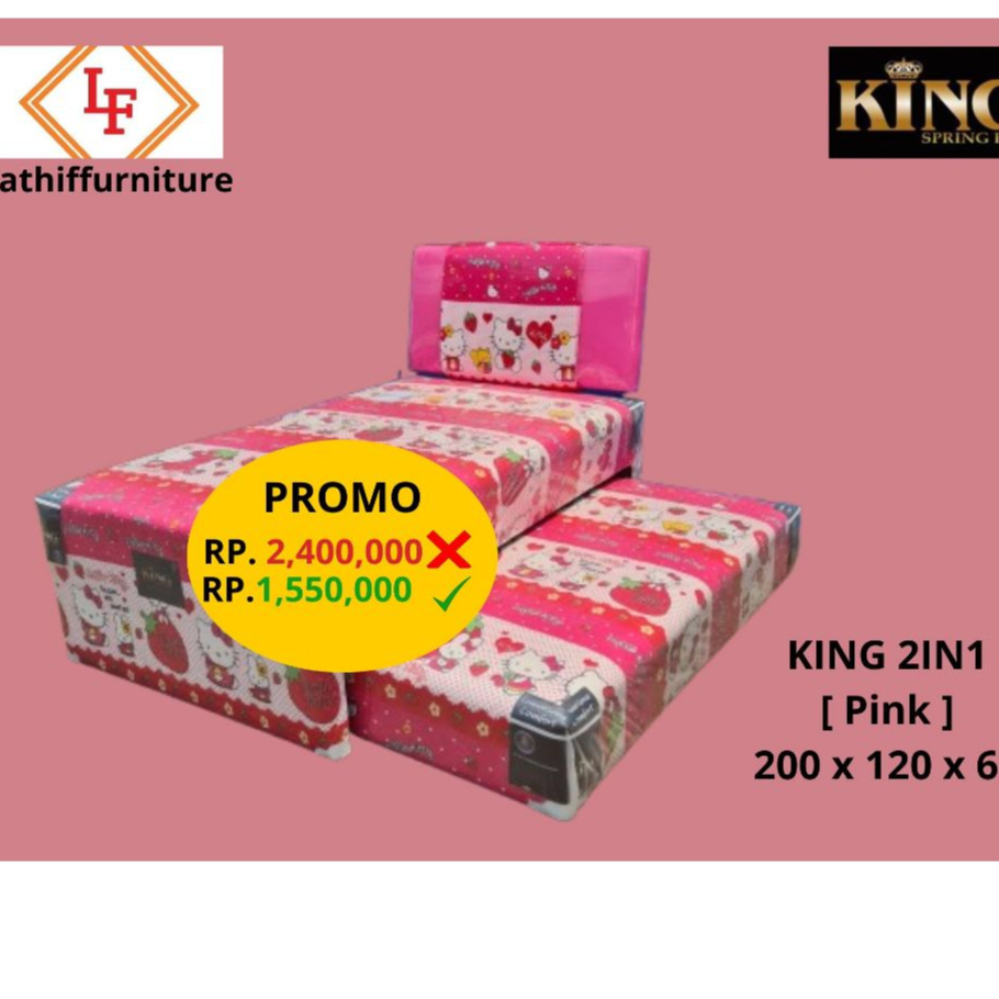 KASUR/ANAK/2in1/KID CHOICE/KASUR SORONG 2IN1KID/UKURAN 200 X 120/KASUR 2IN1 KID