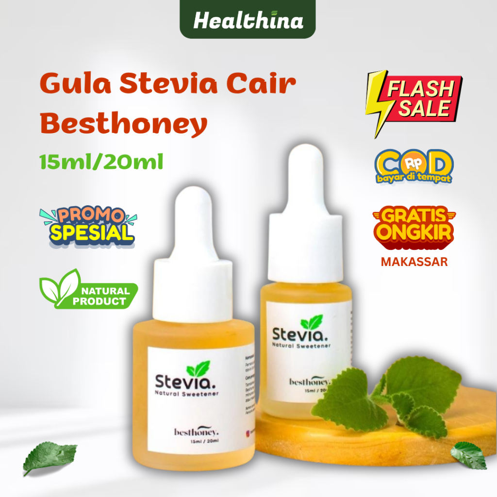 

COD MAKASSAR Best Honey Stevia Pemanis Alami Stevia Gula Cair - Stevia Tetes