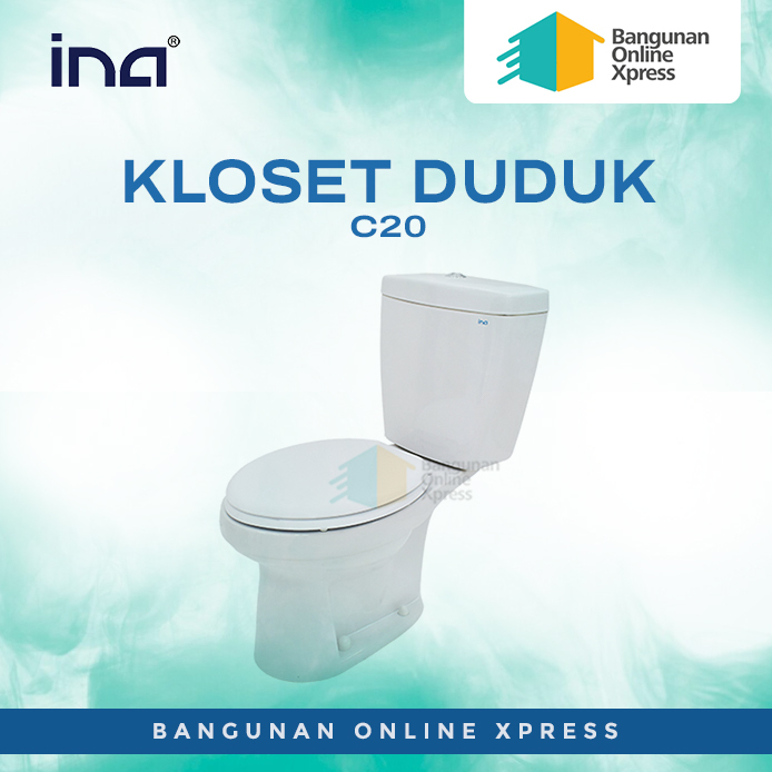 INA KLOSET DUDUK (C20) WASH DOWN SYSTEM / KLOSET MONOBLOK SET - Putih