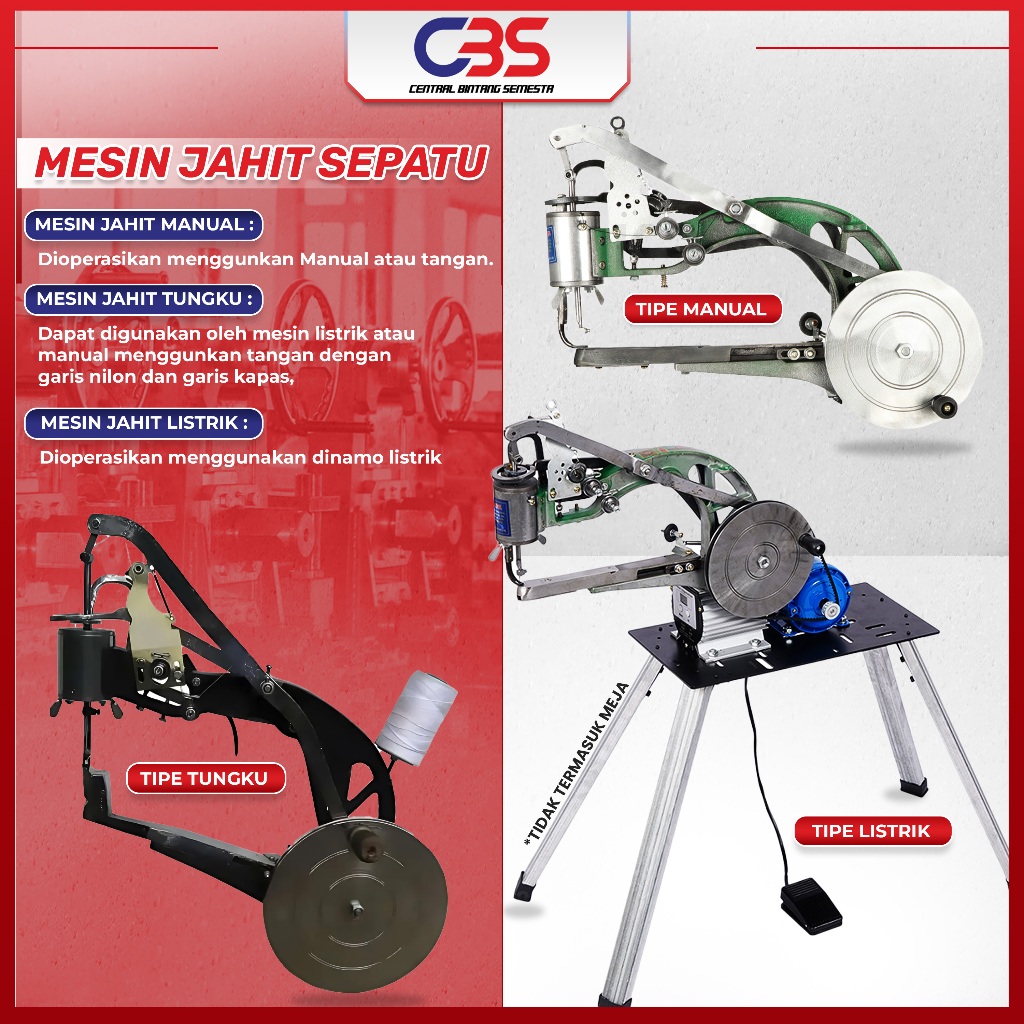 Mesin Jahit Reparasi Sepatu 360 Manual Dan Listrik / Mesin Jahit Reparasi Sepatu Manual Listrik Tung