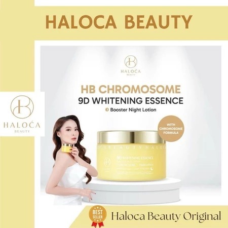 HB CHROMOSOME [ HALOCA BEAUTY ] 9D Whitening Essence Boster night Lotion pemutih Badan