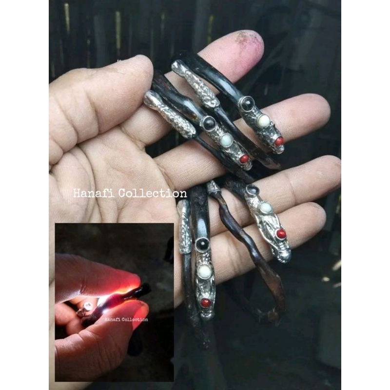 Akar Bahar Hitam Lentur Tembus Senter Desain Naga Minimalis