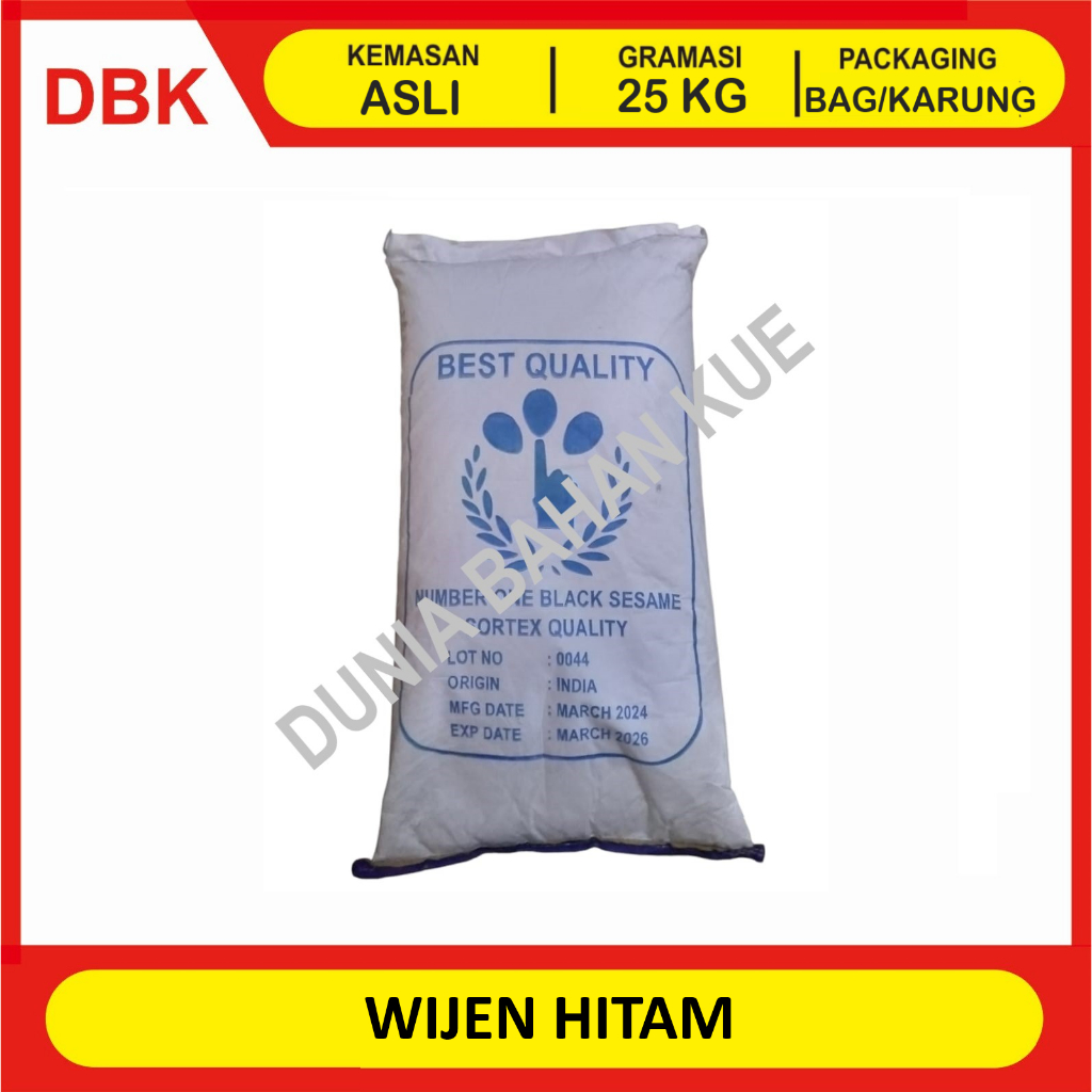 

(KHUSUS INSTANT/GOSEND) WIJEN HITAM - 1 BAG 25 KG / BLACK SESAME SEEDS