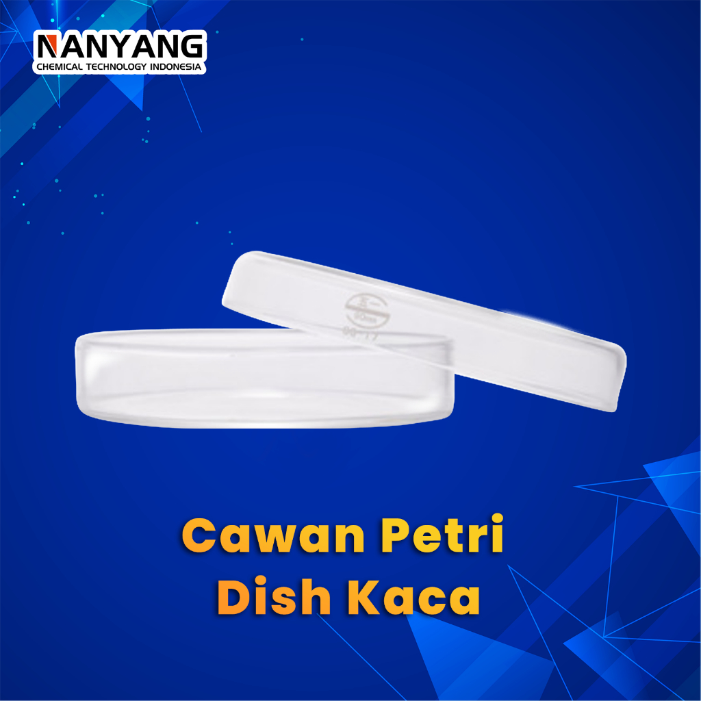 Cawan petri dish kaca , borosilicate glass 150mm