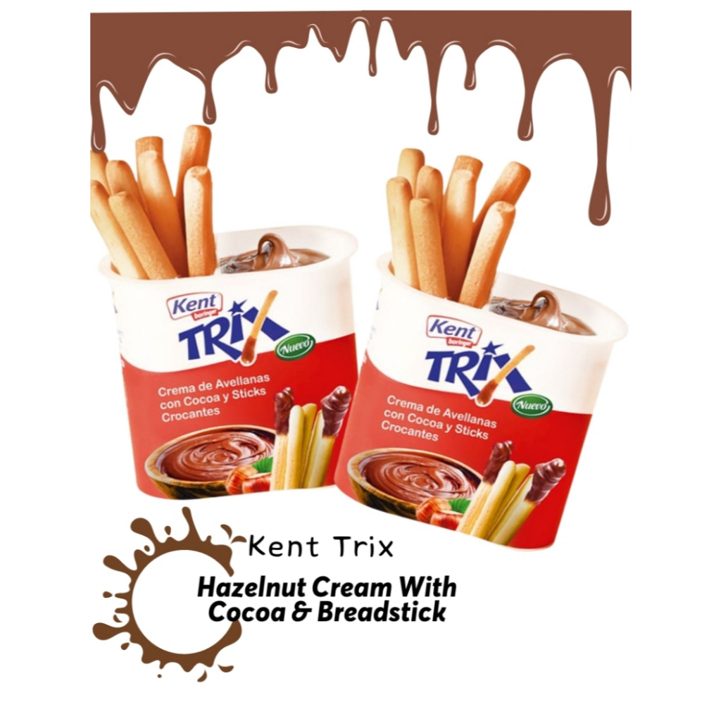 

Cemilan Kent Trix Hazelnut Cream With Cocoa & Breadstick made in Turkiye