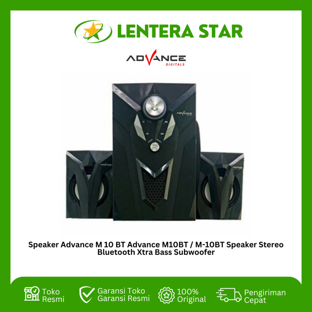 Speaker Advance M 10 BT Advance M10BT / M-10BT Speaker Stereo Bluetooth Xtra Bass Subwoofer
