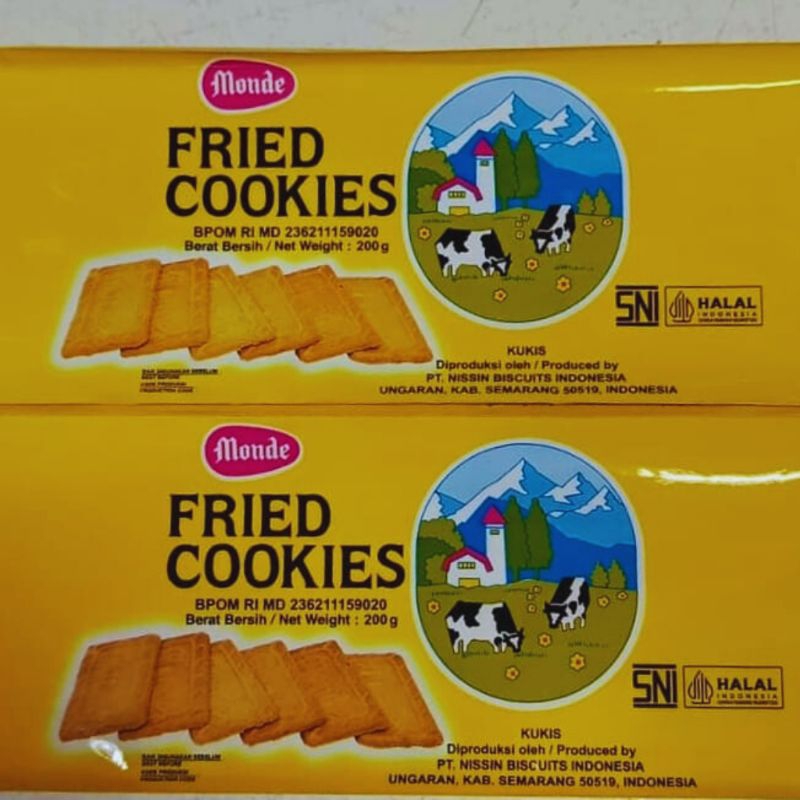 

Monde Fried Cookies 200gr - Kukis Mentega Renyah