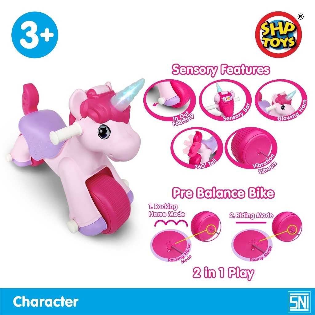 UMA 708 SHP TOYS- Mainan Balance Anak UNICORN Kuda Kudaan Mainan Dorong Anak SHP 708