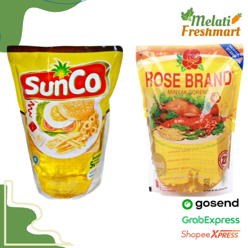 

Minyak Goreng Sunco & Rose Brand 2 liter & 1 liter - Melati Freshmart