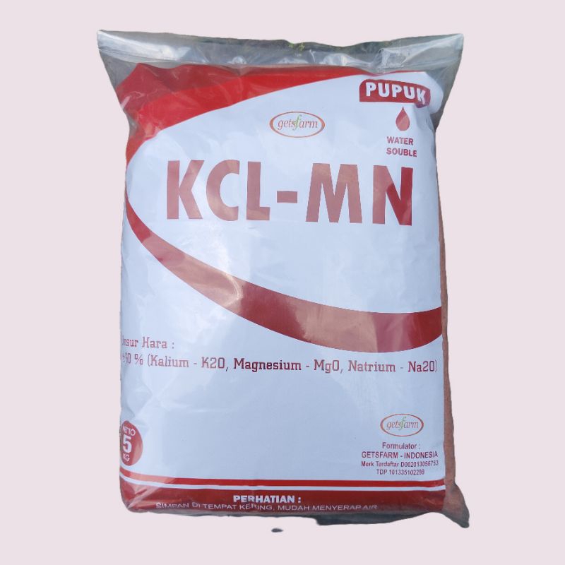 PUPUK MN-KCL 5 KG/ 60% KALIUM K20 - MAGNESIUM Mg0 - NATRIUM - NA20 / Kalium Super Tinggi Larut Air/ 