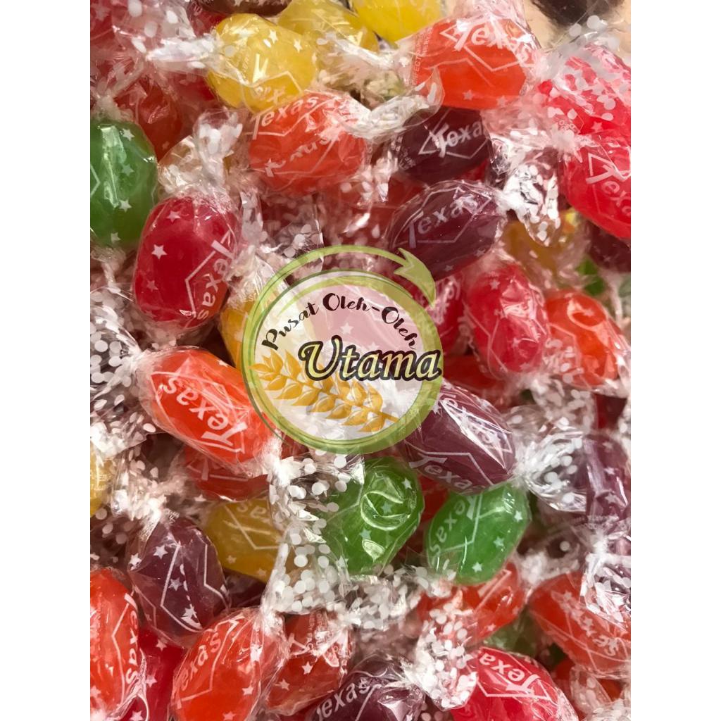 Kwenjeje Permen Texas 2,1Kg - Texas Mix Fruit 2.1Kg - Permen Liliput Buah - Permen Buah Mini -