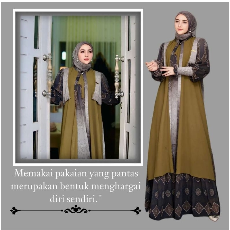 dara// viona dress set hijab by DF colection
