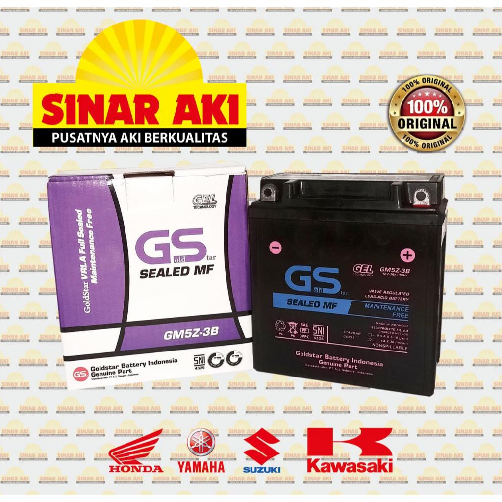 Aki Motor FIZ-R CRYPTON SATRIA LUMBA GM5Z-3B Aki Kering MF