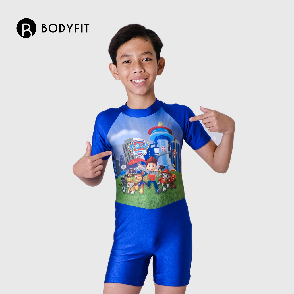 Bodyfit Paw Patrol Swimsuit Kids | Baju Renang Selam Pendek Anak Laki-Laki