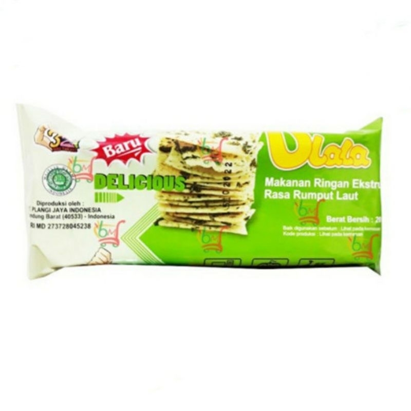 

Makanan Ringan (Snack Kentang rasa Rumput Laut) Ulala 20gr x 3pcs