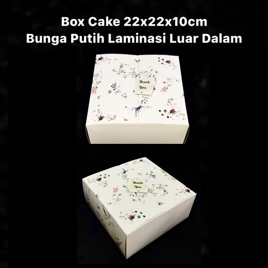 

( 5 pcs ) Cake Box Hampers Dus Kotak Kue Tart Aesthetic Ukuran 22x22x10 cm Packaging Brownies