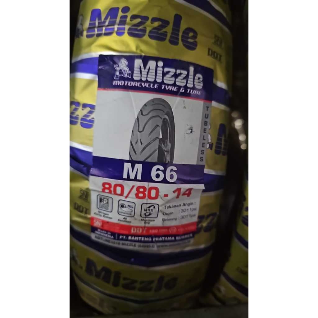 Ban mizzle tubeless 80/80-14 m66 m 66 - m77 m 77 (1 ban)