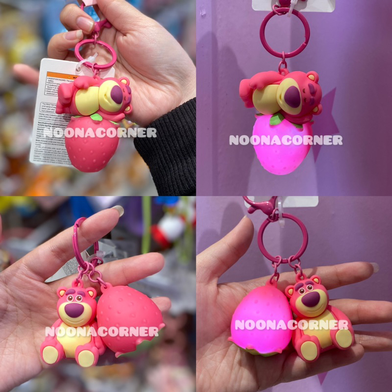 Miniso x Disney ‼️ Keychain LED Light-Up Disney Lotso Strawberry Collections