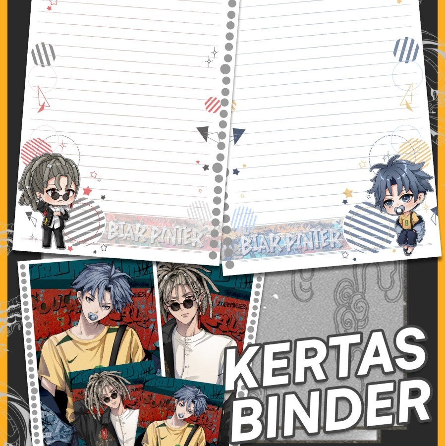 

kertas binder B5 poster B5 cover binder B5 25lembar atau 50halaman