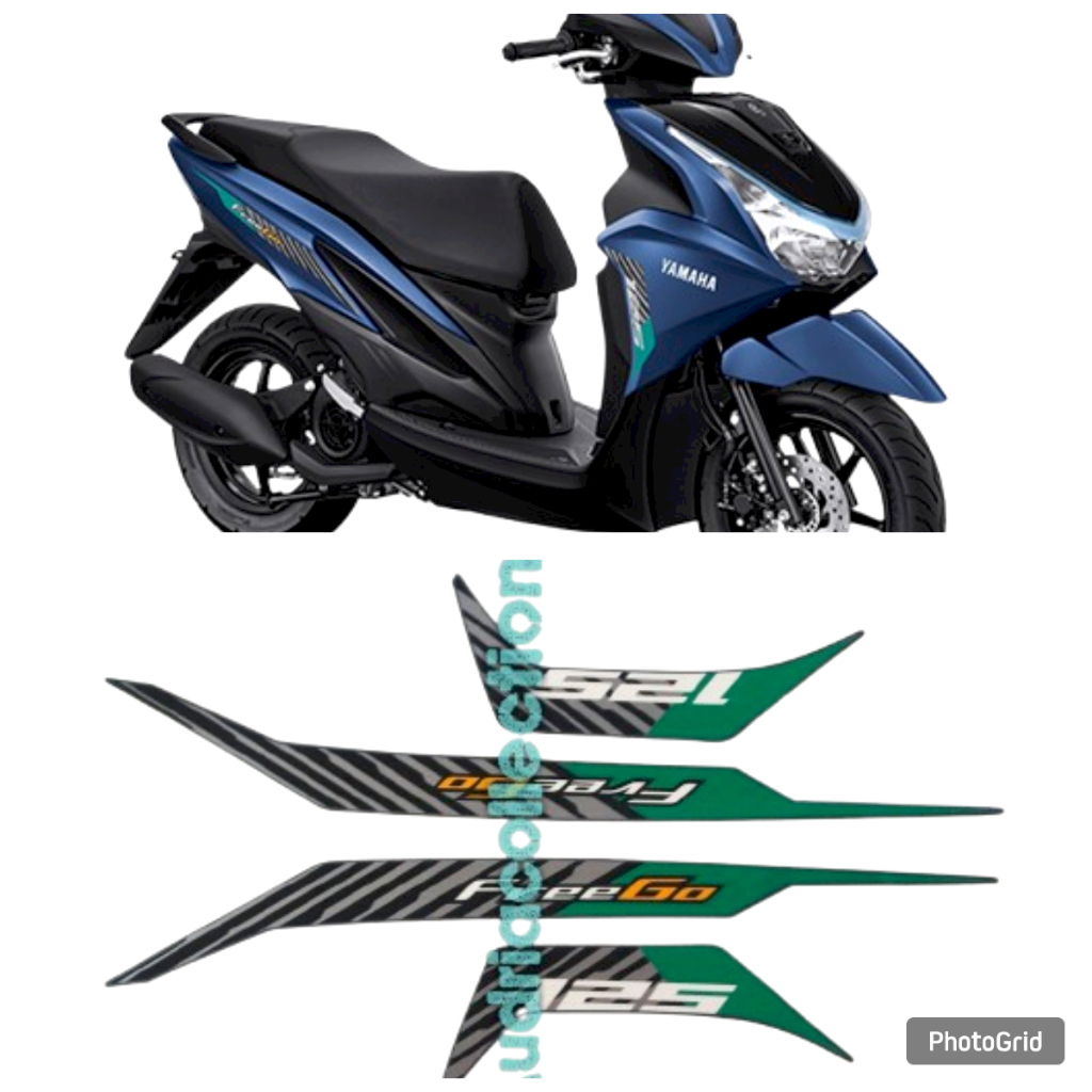 Stiker Striping Motor Yamaha Freego 2024 biru