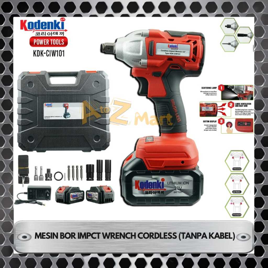 ALAT MESIN BOR TORSI IMPACTWRENCH IMPEK IMPACT WRENCH BUKA BAUT KUNCI SOK SHOCK PAS BAN VELG MOBIL C