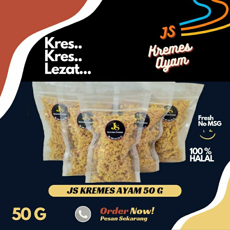 

Kremes Ayam JS Kemasan Pouch 50 g