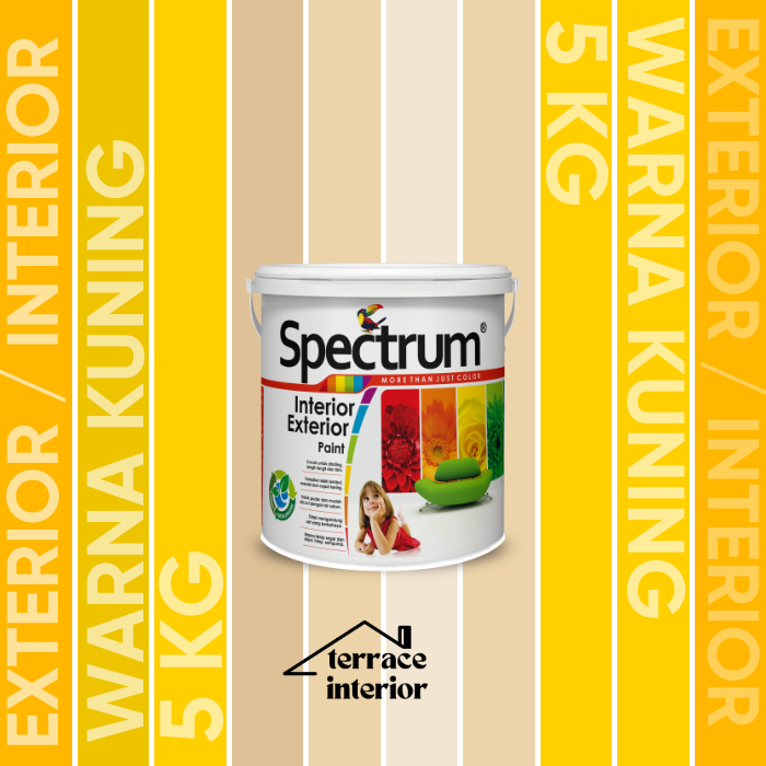 Cat Tembok Spectrum Interior & Exterior Warna Kuning 5 Kg