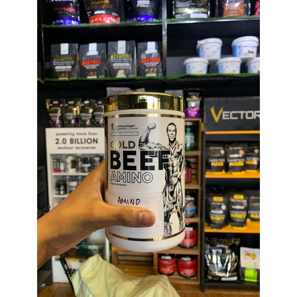 AMINO KEVIN LEVRONE GOLD BEEF SUPLEMEN FITNESS GYM AMINO ECER