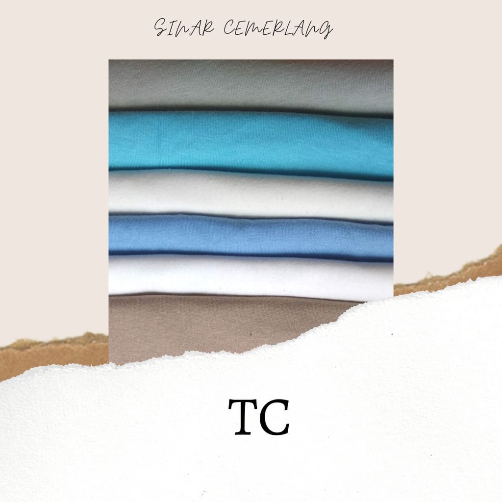 Kain kaos TC double kiloan warna muda