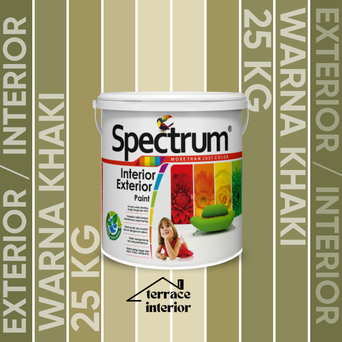 Cat Tembok Spectrum Interior & Exterior Warna Khaki 25 Kg