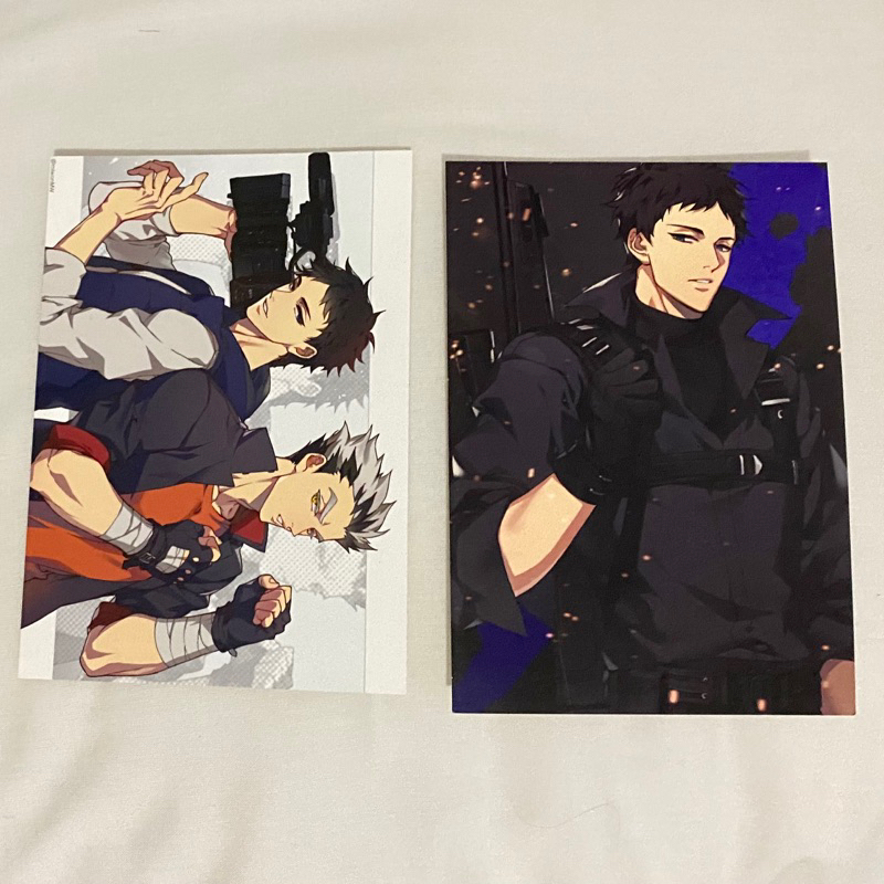 haikyuu bokuaka (bokuto koutaro + akaashi keiji postcard | BACA DESC