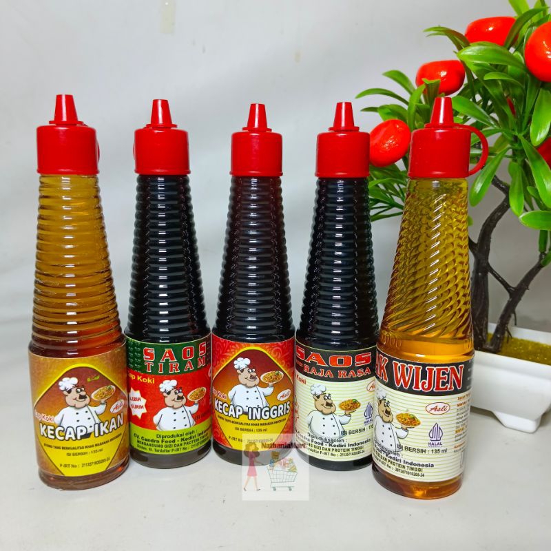 

Cap Koki 135 ML Saos Raja Rasa/ Minyak Wijen/ Saos Tiram/ Kecap Inggris/ Kecap Ikan