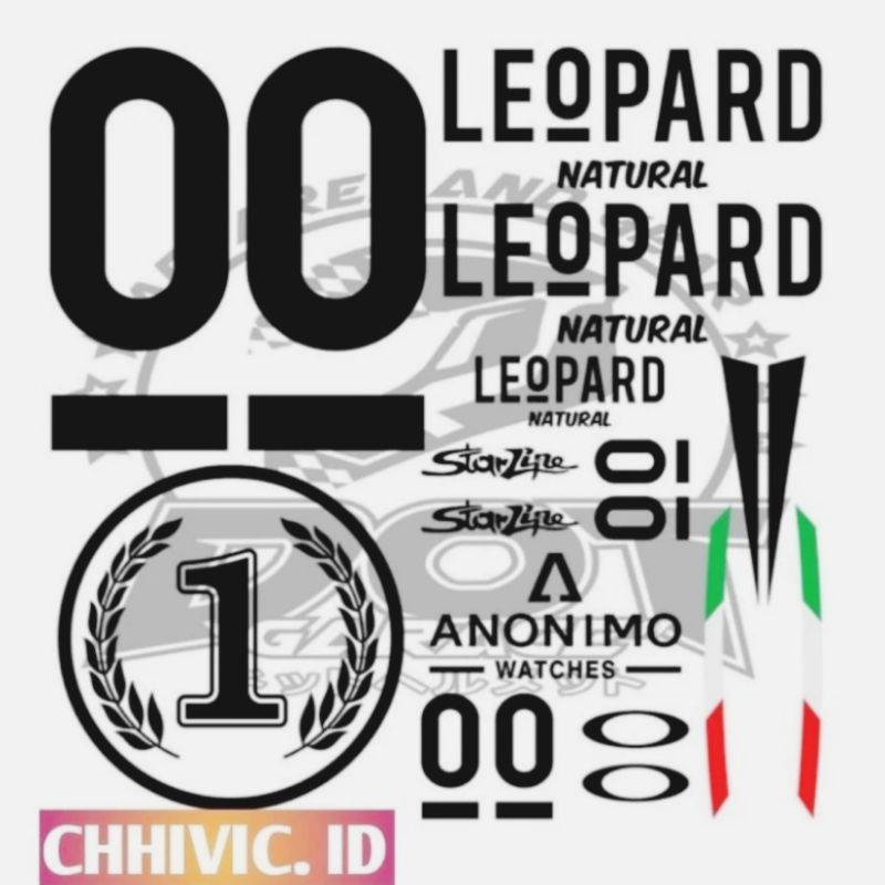 Stiker Helm LEOPARD / Sticker Helm LEOPARD 1 SET | TERMURAH