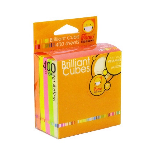 

SIAP KIRIM GAN PRONTO Brilliant cube 654 Sticky Note 654 pronto warnawarni 75x75mm