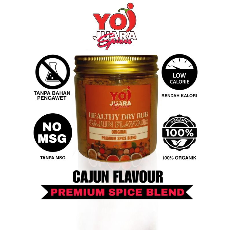 

YOI SPICES DRY RUB Bumbu Diet Bumbu Marinasi Kering Rendah Kalori Cajun Flavour
