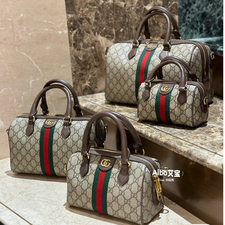 Pre Order GUCCI Tas Bucket Bag Boston Kecil dari Ophidia Tas Slempang Sling Bag Size Small 16cm Big 