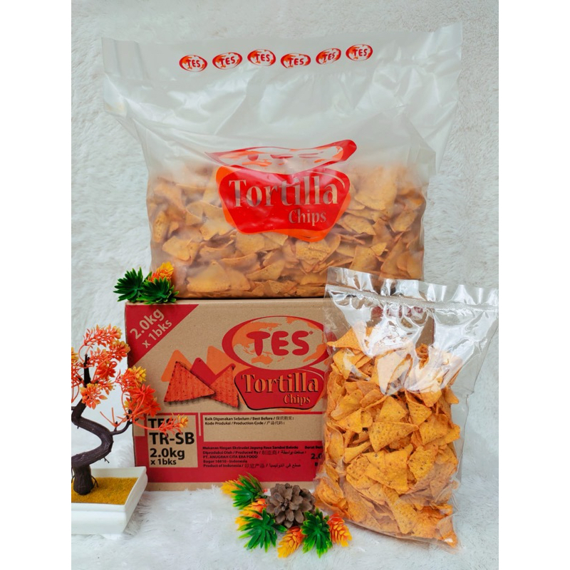 

Tortilla tes jagung bbq / sambal balado Kemasan all variant camilan murah enak lezat