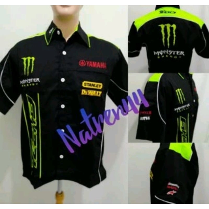 BAJU SERAGAM BORDIR OTOMOTIF MOTO GP YAMAHA MONSTER