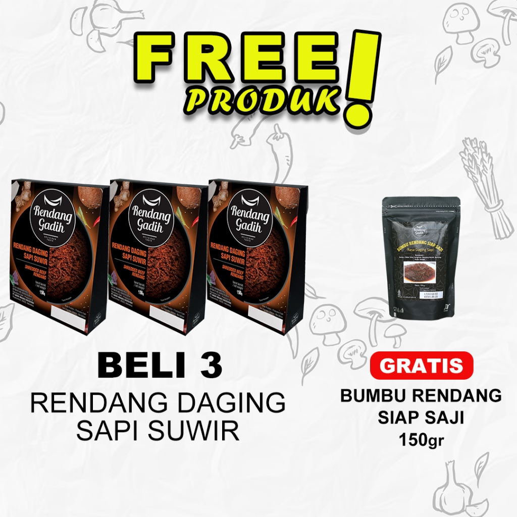 

Rendang Gadih - Paket 3 pcs Rendang Sapi Suwir @ 150 g