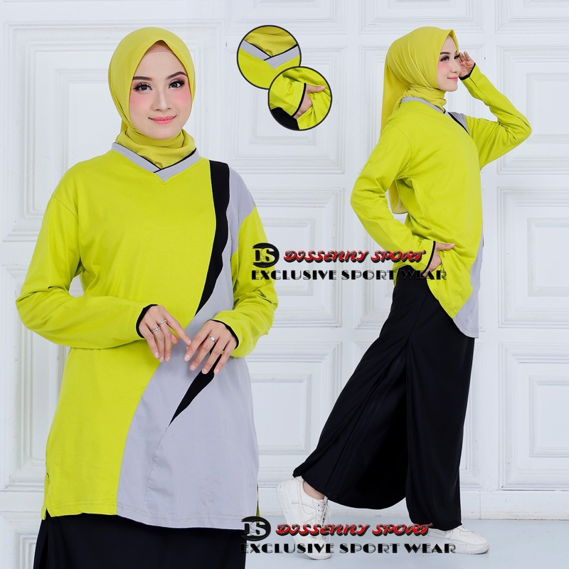 Terbaru Setelan Treining Olahraga Rocela Muslimah syar'i // Stelan Baju Olahraga Rok Celana