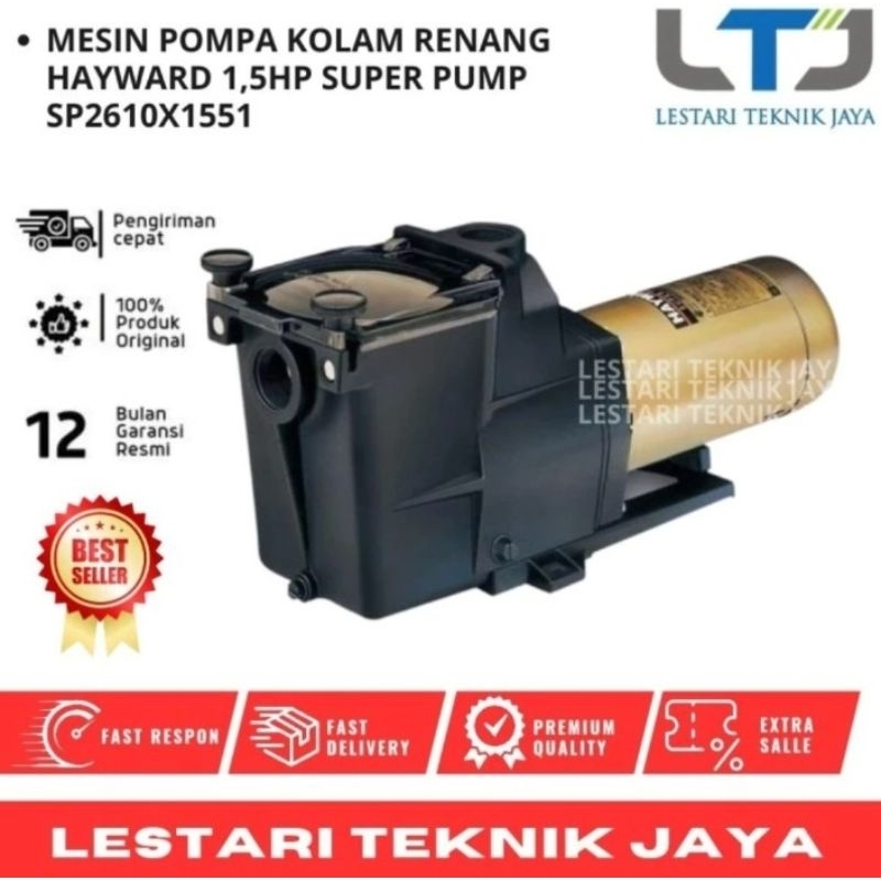 Pompa Kolam Renang Hayward 2HP Super Pump SP2616X2051 - Hayward 2 HP