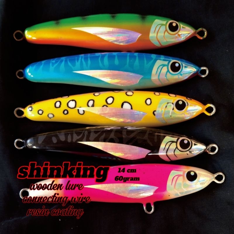stickbait shinking 60gram 14cm lure casting dan popping