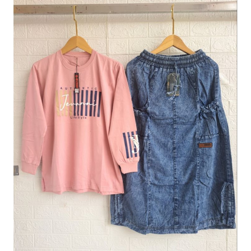 One set rok original by jevanni/setelan rok jevanni atasan combet/setcel rok dewasa terlaris