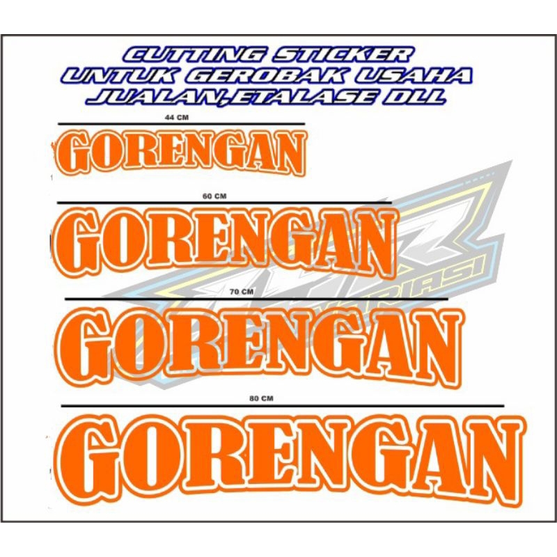 

Sticker Gerobak jualan usaha GORENGANcutting sticker jualan