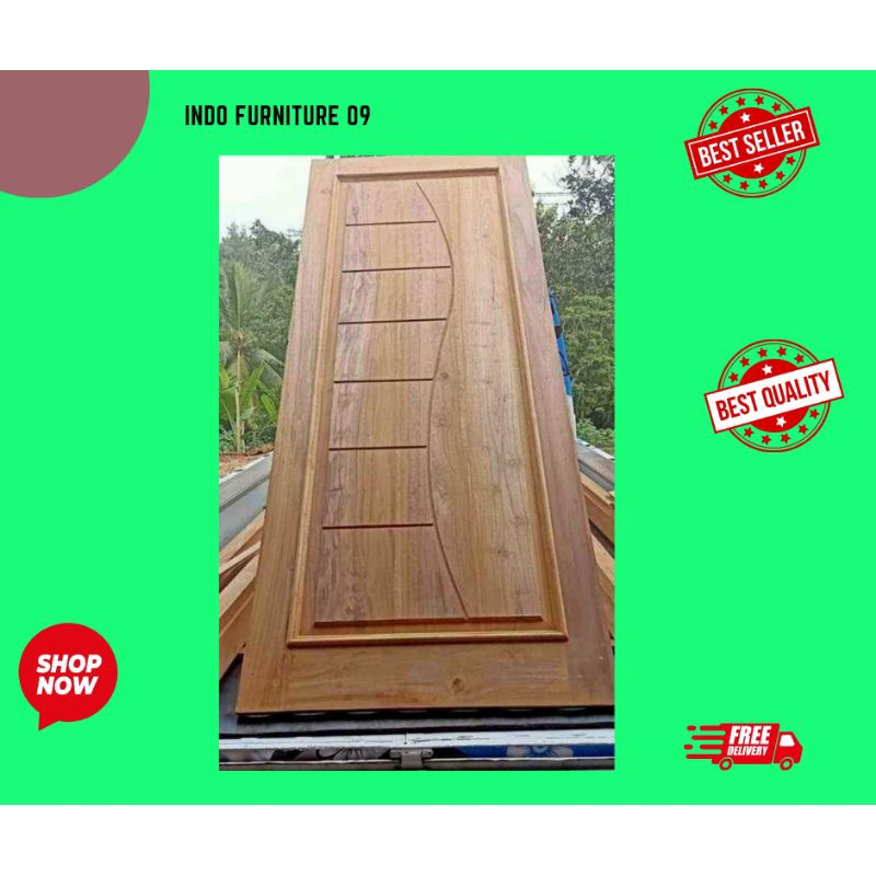 daun pintu kamar kayu jati minimalis pintu rumah