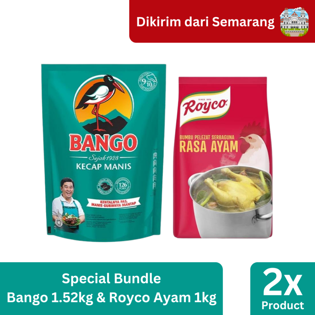 Bango Kecap 1.5KG + Royco Ayam 1KG [Kirim dari Semarang]
