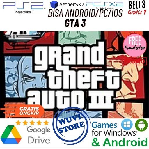 PS 2 GTA 3 | Bisa di PC / Android / IOS Plus Emulator | Beli 3 Gratis 1