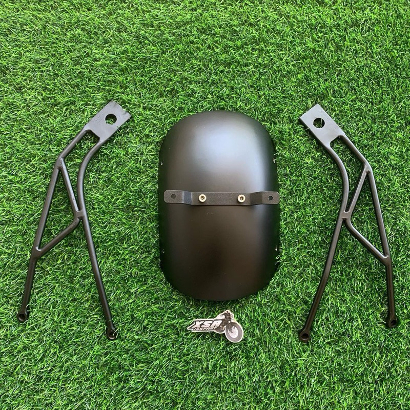 Mudguard Custom Plat Galvanis + Bracket Plat